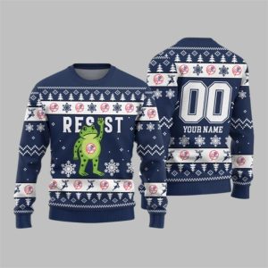 2026 Christmas NY Yankees Portland Frog Resist Ugly Sweater 1 1