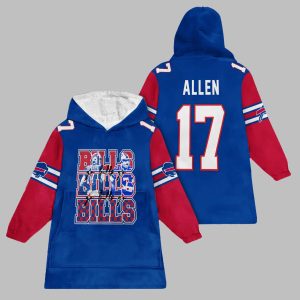 2025 Go Bills Go Allen 17 Blanket Hoodie 1