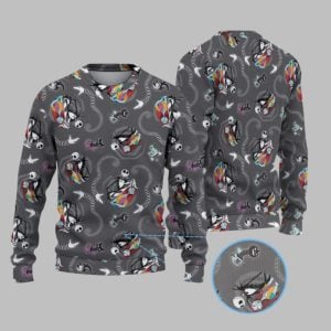 2025 Nightmare Before Christmas Jack and Sally Christmas Ugly Sweater 1 1