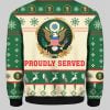 US Army Proudly Served Veterans Ugly Christmas Sweater 3