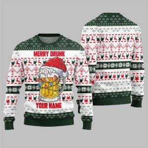 2025 Christmas Merry Drunk Ugly Christmas Sweater 5