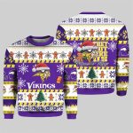 Vikings They Not Like Us Ugly Christmas Sweater