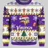 Vikings They Not Like Us Ugly Christmas Sweater 2