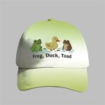 Vintage FDT Frog Duck Toad Print Hat