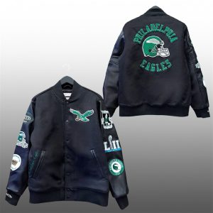 2025 Phillies Eagles Black Out Varsity Jacket 0