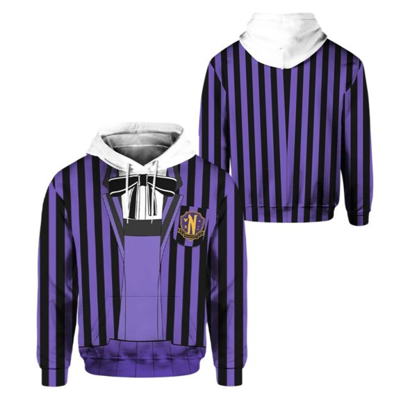 Wednesday Enid Wolf Academy Uniform Cosplay Hoodie 1 2