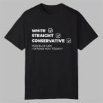 White Straight Conservative Shirt