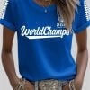 Women's Blue Jays 2025 World Champs Printed Round Neck T-Shirt
