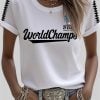 Womens Blue Jays 2025 World Champs Printed Round Neck T Shirt 2