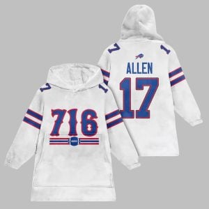 2025 Bills 716 Josh Allen Blanket Hoodie 1