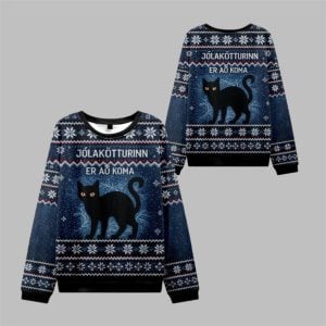 2025 Christmas The Yule Cat is Coming Ugly Sweater 1 1