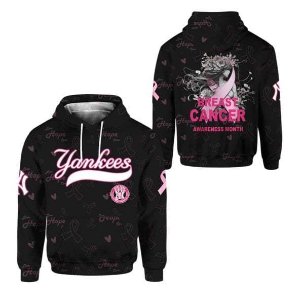 Yankees Breast Cancer Awareness Month 2025 Hoodie 1 2