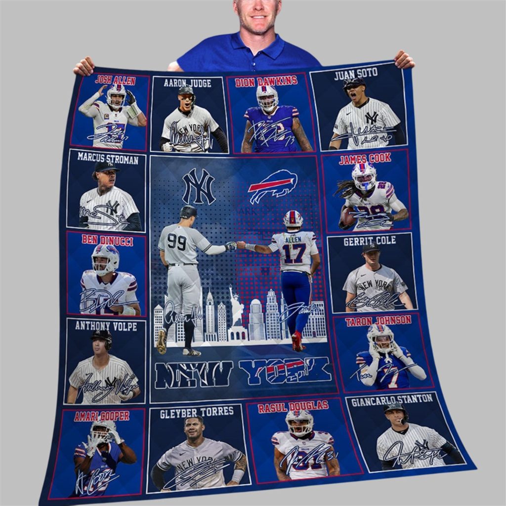 Yankees x Bills The Legends Of NYC Blanket 1 Yankees x Bills The Legends Of NYC Blanket