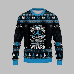 2025 Christmas DnD I Am The Master Of The Arcane Ugly Sweater 1 1