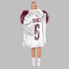 2025 Daniels 5 Washington Football Blanket Hoodie 3