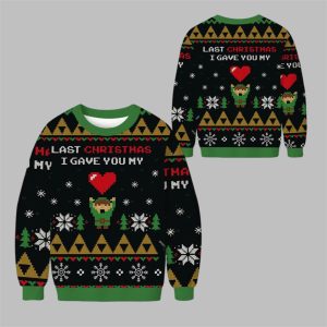 2025 Christmas Link To My Heart Zelda Ugly Sweater 1 1