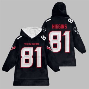 2025 Higgins 81 Houston Football Blanket Hoodie 1