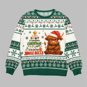 2025 Christmas Cow Jingle Bells Ugly Sweater 1 1