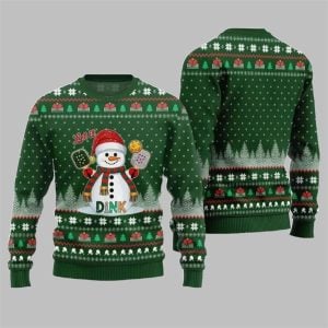 2025 Christmas Let It Dink Pickleball Ugly Sweater 1