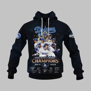 LA Dodgers 2025 World Series Champions Back 2 Back Hoodie 1