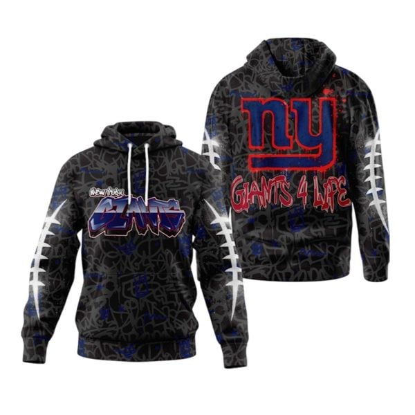 2025 NY Giants Graffiti My Team 4 Life Hoodie 1 2