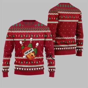 2025 Christmas Bowling Ugly Christmas Sweater