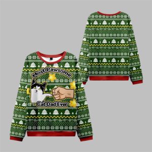 2025 Christmas Cat Mom And Dad Ugly Sweater 1 1