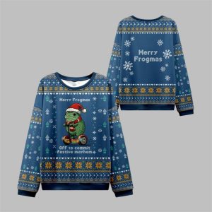 2025 Christmas Frogmas Mischief Ugly Sweater 1 1