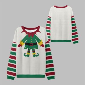 2025 Christmas Elf Costume Ugly Sweater 1 1