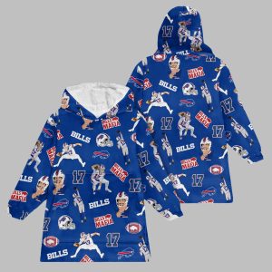2025 Josh Allen Bills Mafia Blanket Hoodie 1