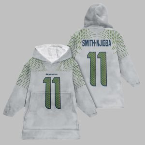 2025 Smith Njigba 11 Seattle Blanket Hoodie 1