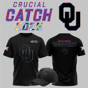 25 2025 Sooners Crucial Intercept Cancer Catch Shirt