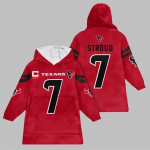 2025 Stroud 7 Captain Houston Football Blanket Hoodie 1