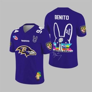 Ravens Bad Bunny Bowl LX 2025 2026 Jersey 1 1