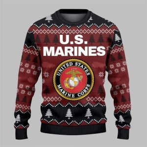 2025 Christmas US Marines Ugly Sweater 1