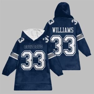 2025 Williams 33 Dalllas Football Blanket Hoodie 1