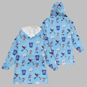 2025 Allen 17 Buffalo Football Blanket Hoodie 1