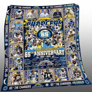 The Chargers 65th Anniversary 1960 2025 Blanket 1 1