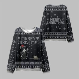 2025 Christmas Cat String Pull Ugly Sweater 1 1
