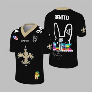 Saints Bad Bunny Bowl LX 2025 2026 Jersey 1 1