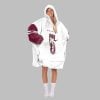 2025 Daniels 5 Washington Football Blanket Hoodie 5