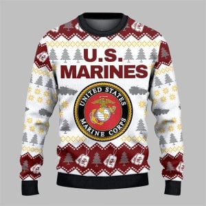 2025 Christmas US Marine Ugly Sweater 1