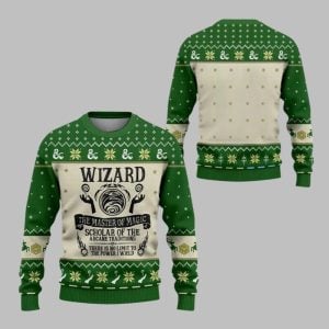 2025 Christmas DnD Wizard The Master Of Magic Ugly Sweater 1 1