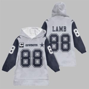2025 Lamb 88 Captain Dalllas Football Blanket Hoodie 1
