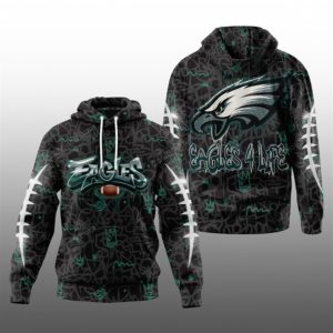 2025 Eagles Graffiti For Life Hoodie 1 1