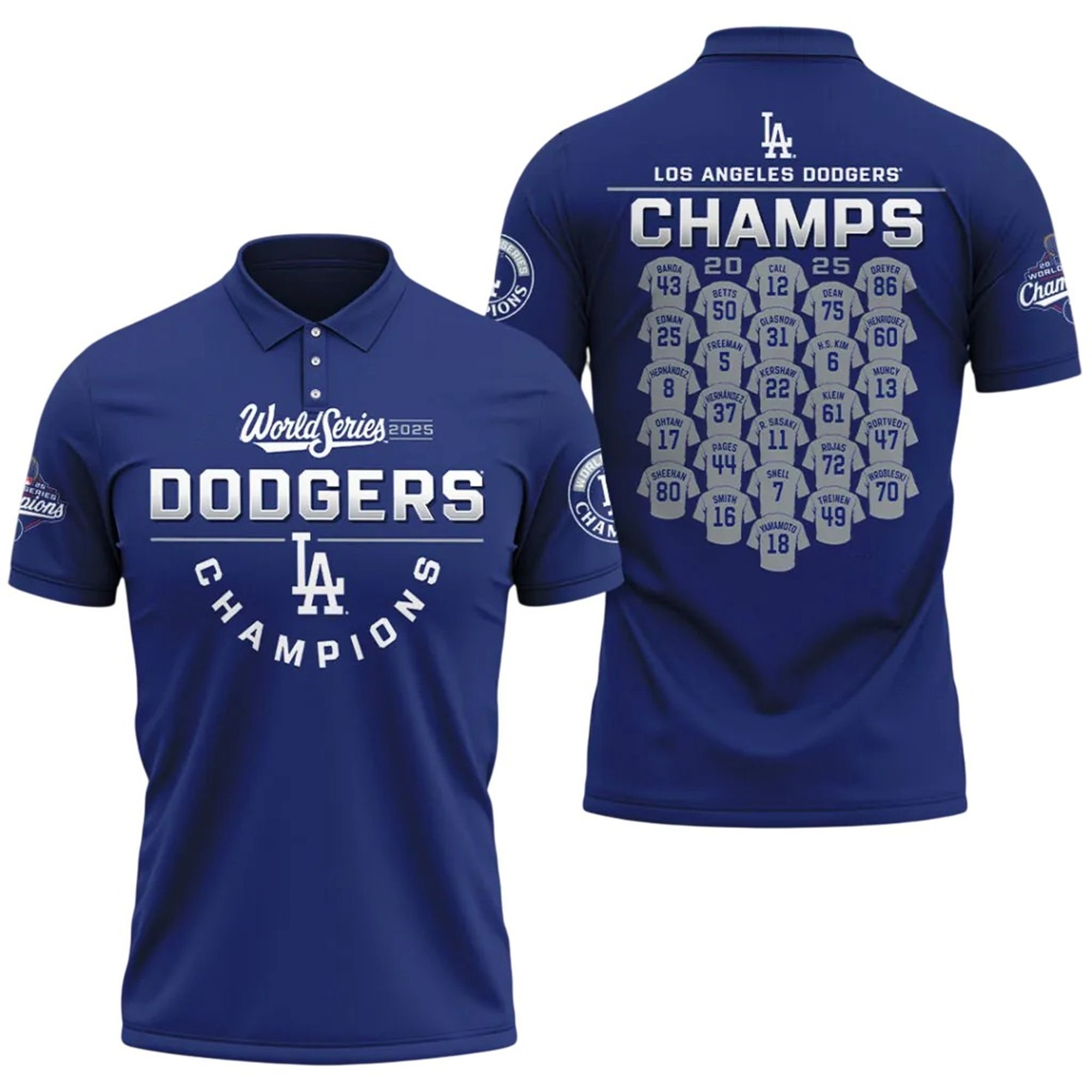 2025 Dodgers Win World Series Polo Shirt 2 0 2025 Dodgers Win World Series Polo Shirt 2