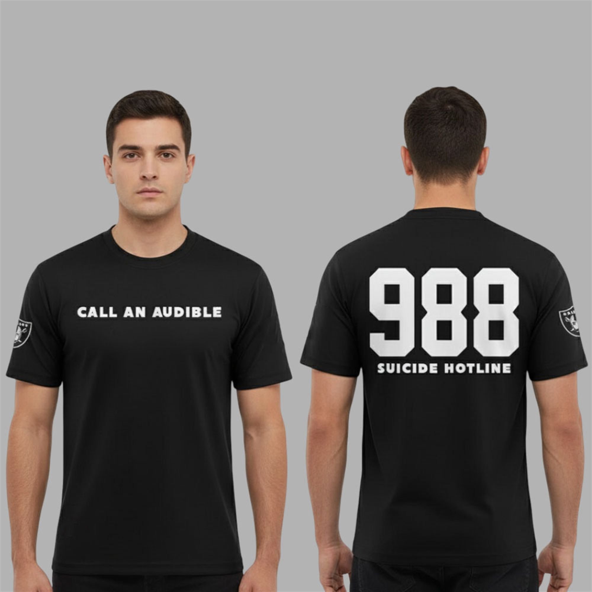Raiders Maxx Crosby Call All Audible 988 Suicide Hotline Shirt 2 1 Raiders Maxx Crosby Call All Audible 988 Suicide Hotline Shirt