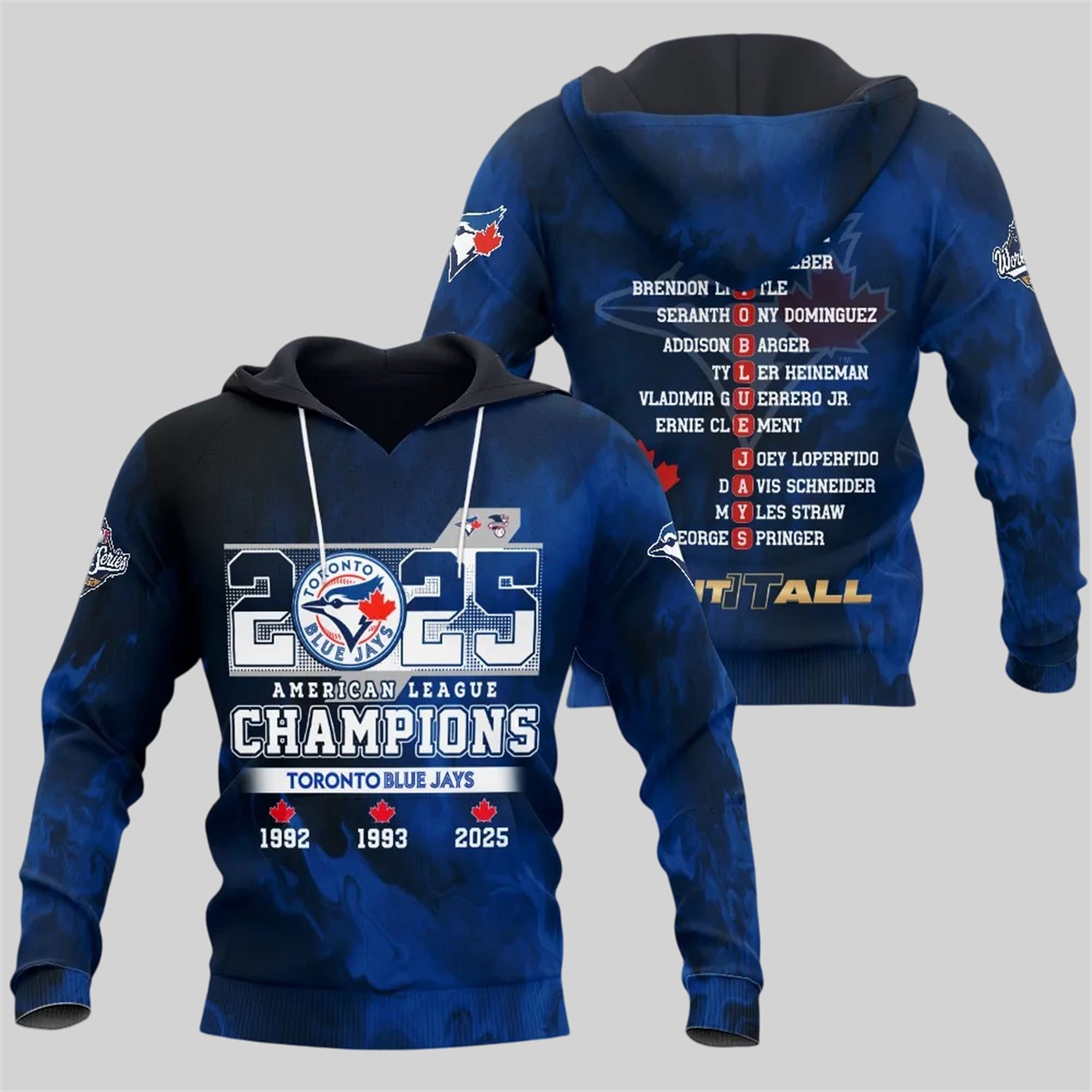 Blue Jays 2025 American League Champions Hoodie Shirt 1 10 Blue Jays 2025 American League Champions Hoodie 1