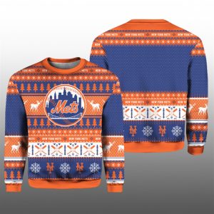 2025 Christmas Mets Baseball Ugly Sweater 1 1