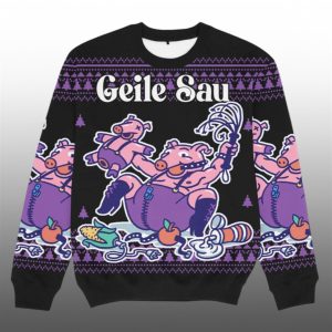 2025 Christmas Geiler Sau Ugly Sweater 1 1